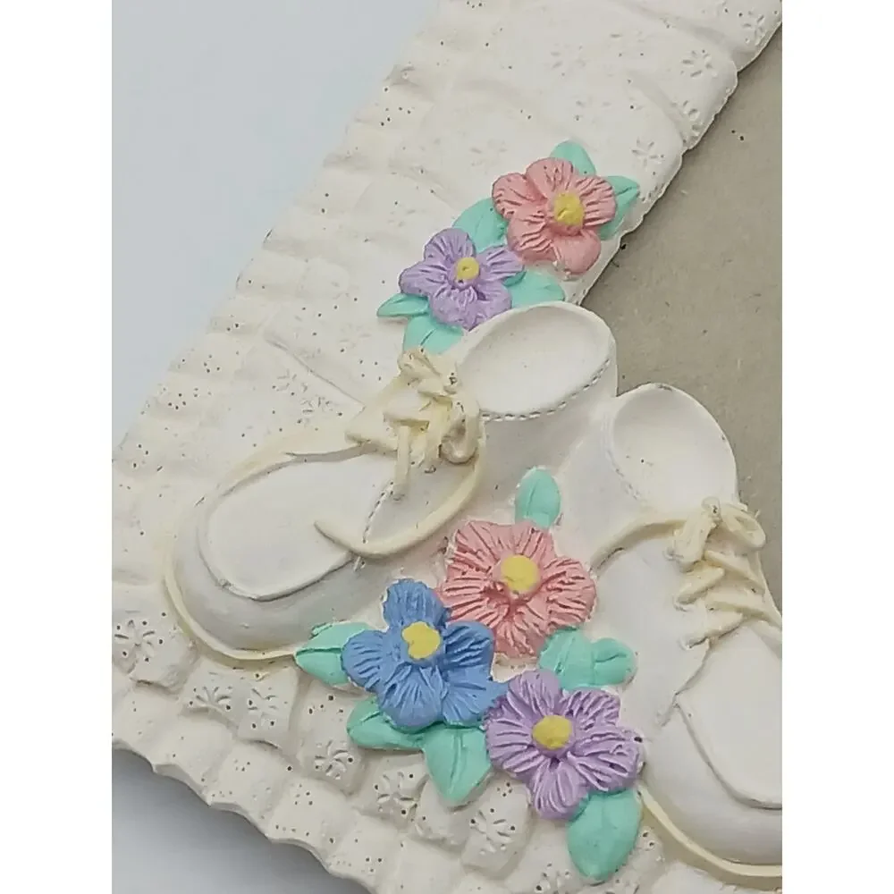 Vintage Infant Baby Picture Frame Shoes Design West 3D First Memories 900 135
